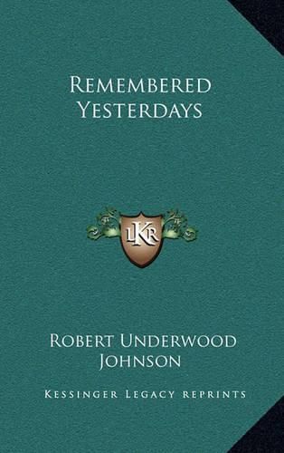 Cover image for Remembered Yesterdays