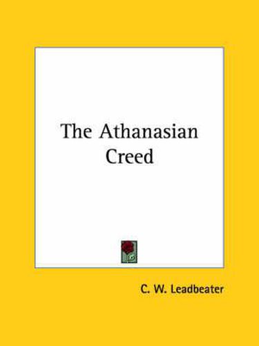 Cover image for The Athanasian Creed