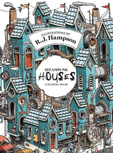 Cover image for Steampunk Houses Coloring Book