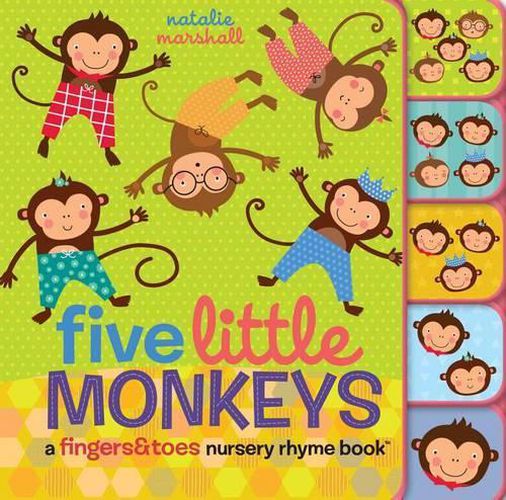 Cover image for Five Little Monkeys: A Fingers & Toes Nursery Rhyme Book: A Fingers & Toes Nursery Rhyme Book
