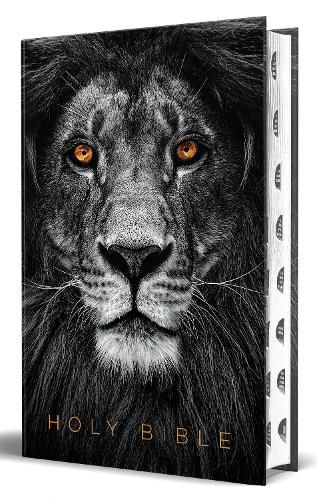 Cover image for KJV Holy Bible, Large Print Handy Size format, Hardcover, Lion of Judah, Thumb Index, Ribbon Marker, and Red Letter