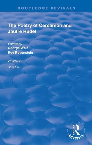 Cover image for The Poetry of Cercamon and Jaufre Rudel