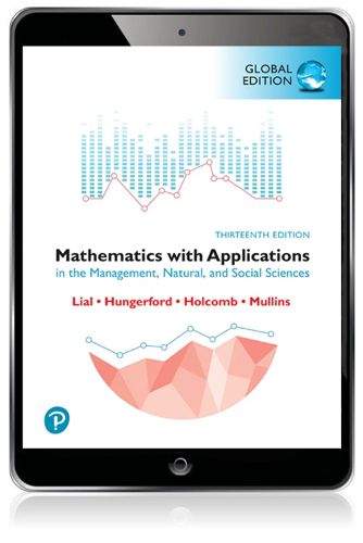 Cover image for Mathematics with Applications in the Management, Natural and Social Sciences, Global Edition