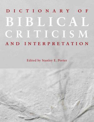 Cover image for Dictionary of Biblical Criticism and Interpretation