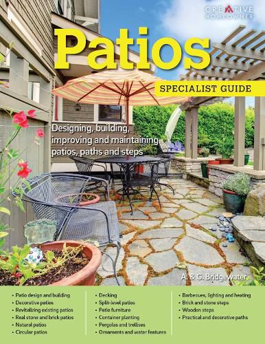 Cover image for Patios: Designing, building, improving and maintaining patios, paths and steps