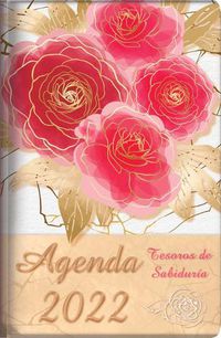 Cover image for 2022 Agenda - Tesoros de Sabiduria - Rosas Rojas: Con Un Pensamiento Motivador O Un Versiculo de la Biblia Para Cada Dia del Ano