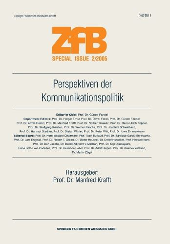 Cover image for Perspektiven der Kommunikationspolitik