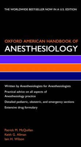 Cover image for Oxford American Handbook of Anesthesiology