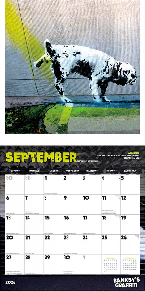 Banksy's Graffiti Official 2026 Wall Calendar