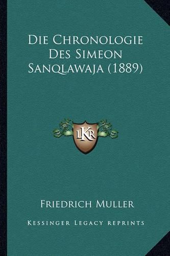 Die Chronologie Des Simeon Sanqlawaja (1889)