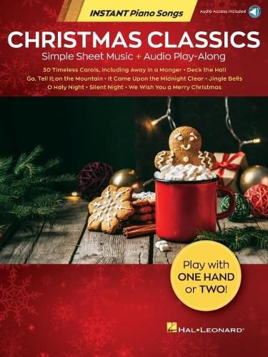 Cover image for Christmas Classics - Instant Piano Songs: Simple Sheet Music + Audio Play-Along