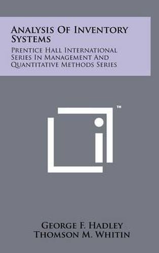 Cover image for Analysis of Inventory Systems: Prentice Hall International Series in Management and Quantitative Methods Series