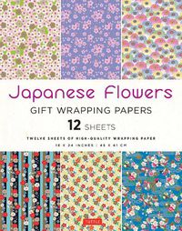 Cover image for Japanese Flowers Gift Wrapping Papers - 12 sheets