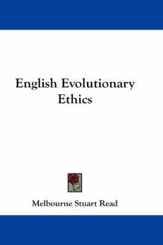 Cover image for English Evolutionary Ethics