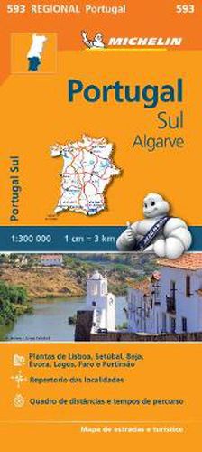 Cover image for Portugal Sud - Algrave - Michelin Regional Map 593: Map