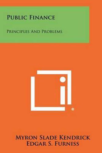 Cover image for Public Finance: Principles and Problems