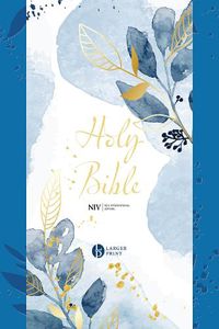 Cover image for NIV Larger Print Blue Soft-tone Bible with Zip