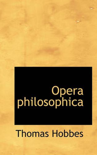 Cover image for Opera Philosophica
