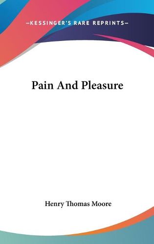 Cover image for Pain and Pleasure