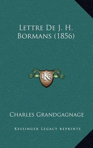 Lettre de J. H. Bormans (1856)