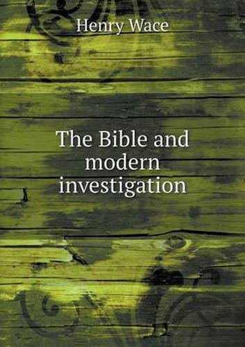 The Bible and modern investigation