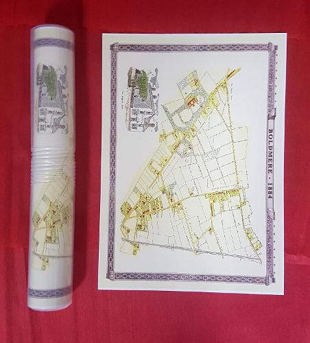 Cover image for Boldmere 1884 - Old Map Supplied Rolled in a Clear Two Part Screw Presentation Tube - Print Size 45cm x 32cm