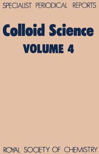 Cover image for Colloid Science: Volume 4