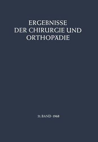 Cover image for Ergebnisse der Chirurgie und Orthopadie