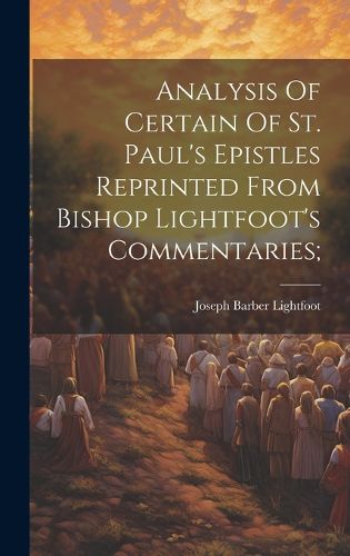 Cover image for Analysis Of Certain Of St. Paul's Epistles Reprinted From Bishop Lightfoot's Commentaries;