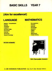 Cover image for Basic Skills - Year 7 - Language/Mathematics (Old Gold/Black/White)