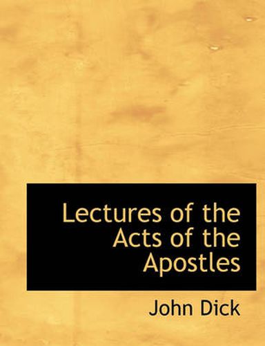 Cover image for Lectures of the Acts of the Apostles