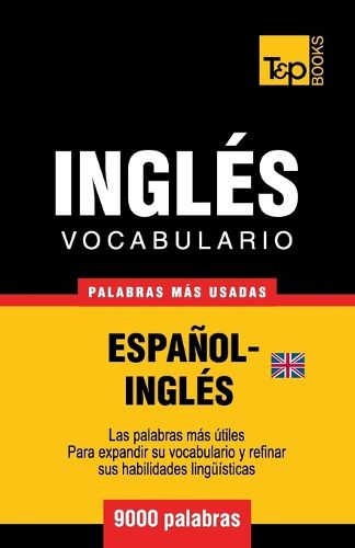 Cover image for Vocabulario espanol-ingles britanico - 9000 palabras mas usadas