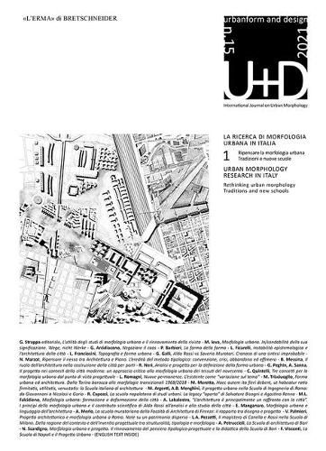Cover image for U+d Urbanform and Design N. 15, 2021: International Journal of Urban Morphology