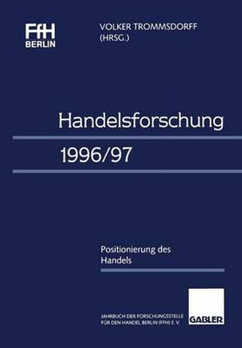 Cover image for Handelsforschung 1996/97: Positionierung Des Handels