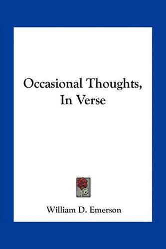 Cover image for Occasional Thoughts, in Verse