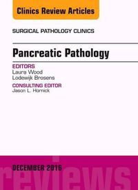 Cover image for Pancreatic Pathology, An Issue of Surgical Pathology Clinics