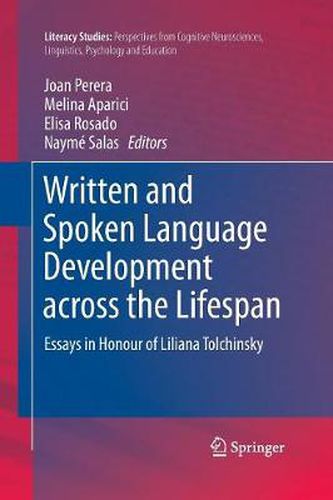 Cover image for Written and Spoken Language Development across the Lifespan: Essays in Honour of Liliana Tolchinsky