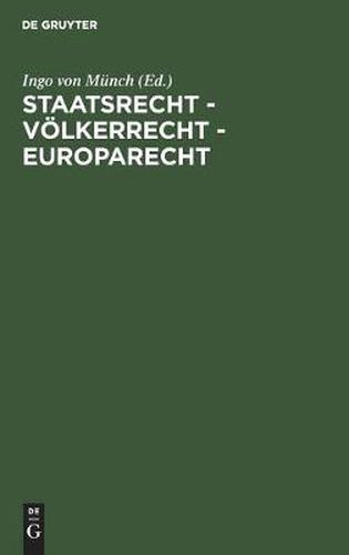 Cover image for Staatsrecht - Voelkerrecht - Europarecht
