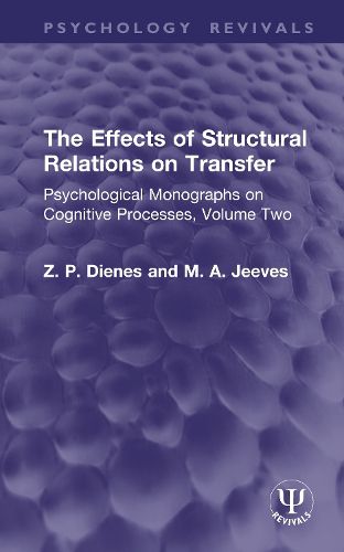 Cover image for The Effects of Structural Relations on Transfer