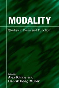 Cover image for Modality: Studies in Form and Function