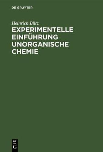 Experimentelle Einfuhrung Unorganische Chemie