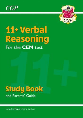 11+ CEM Verbal Reasoning Study Book (with Parents' Guide & Online Edition)