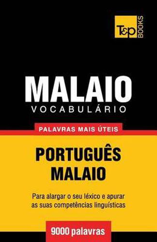 Cover image for Vocabulario Portugues-Malaio - 9000 palavras mais uteis