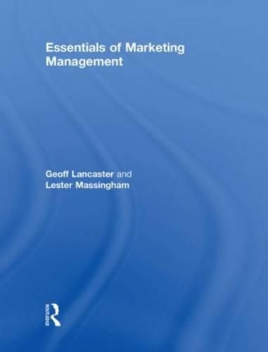 Cover image for Essentials of Marketing Management