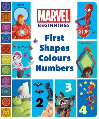 Cover image for First Shapes Colours Numbers (Marvel Beginnings)