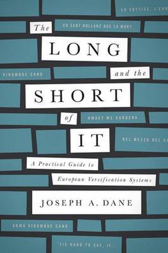 The Long and the Short of It: A Practical Guide to European Versification Systems