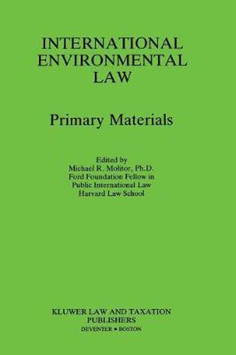 Cover image for International Environmental Law