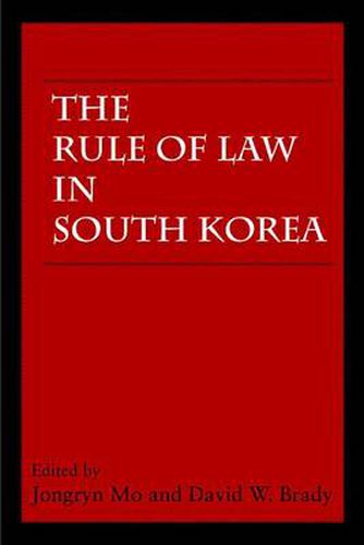 Cover image for The Rule of Law in South Korea