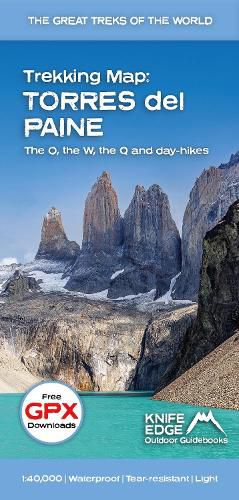 Cover image for Torres del Paine: Trekking Map: the O, the W, the Q and day-hikes