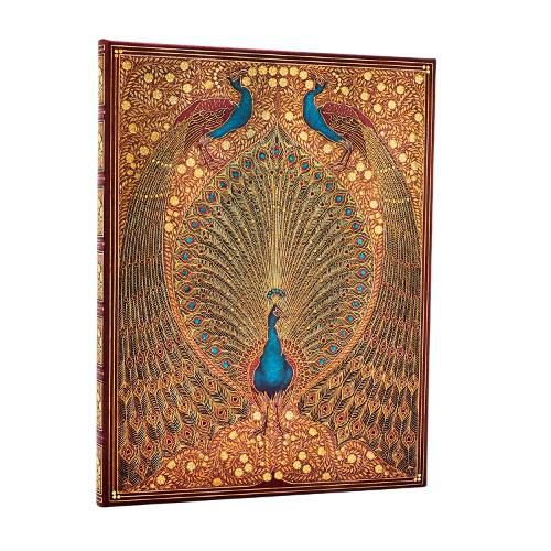 Cover image for Hafiz's Peacocks (Sangorski & Sutcliffe) Ultra Lined Hardcover Journal (Elastic Band Closure)